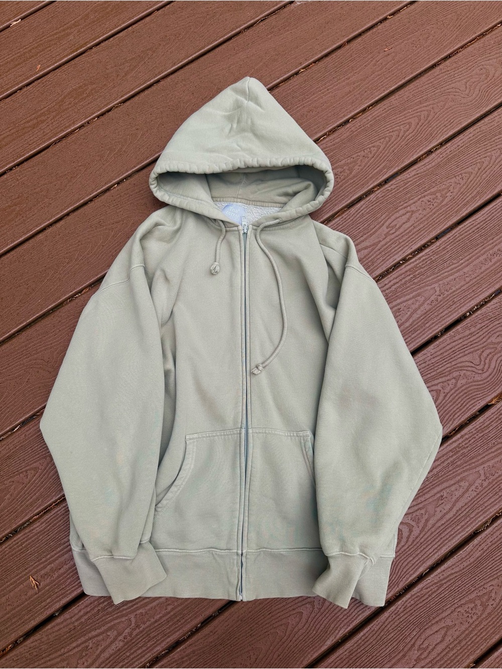 TNA Aritzia Sage Green Full-Zip Hoodie